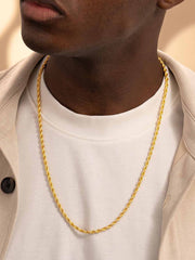 Rope Chain-4MM - Gold