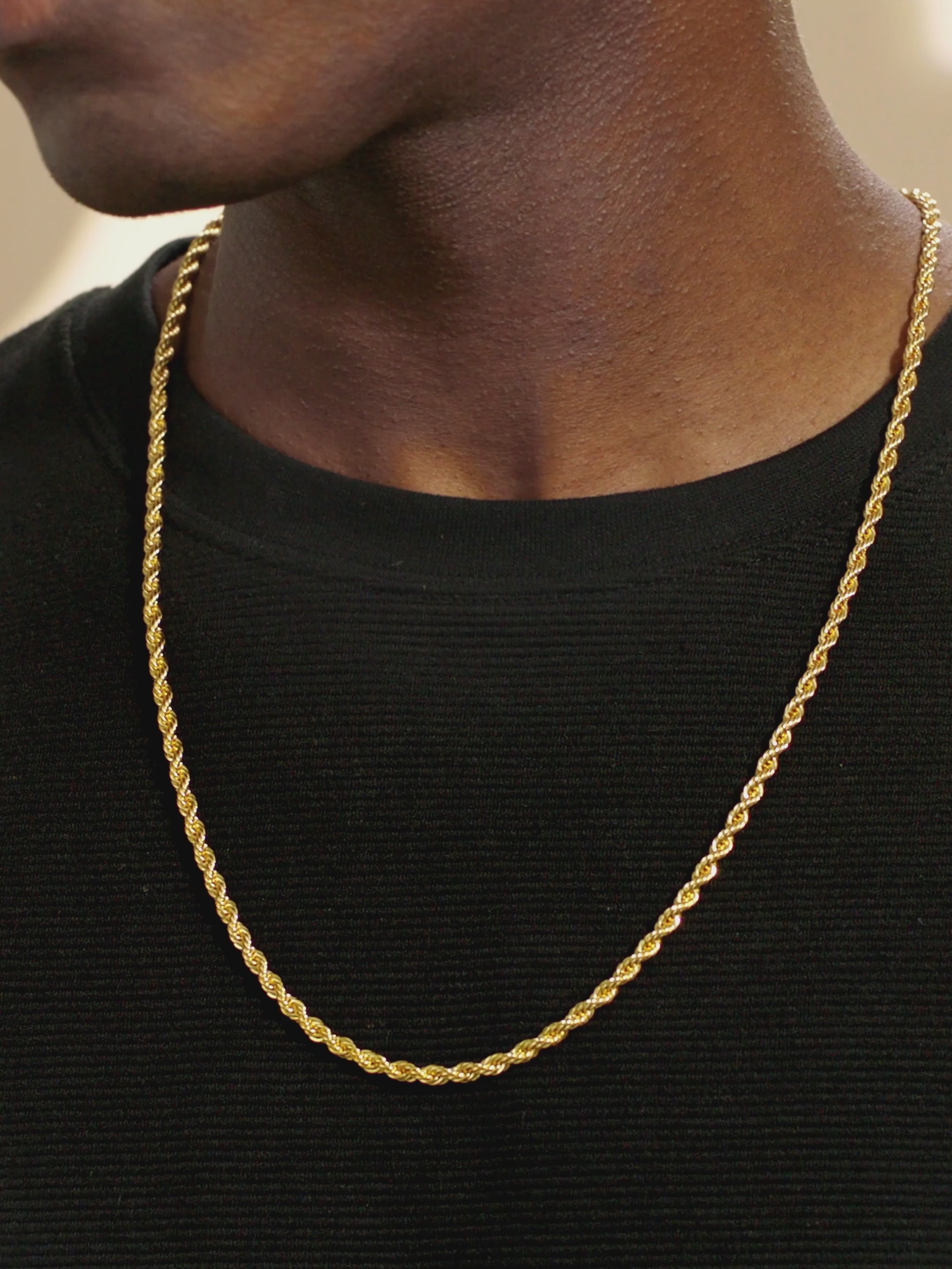 Rope Chain-4MM - Gold