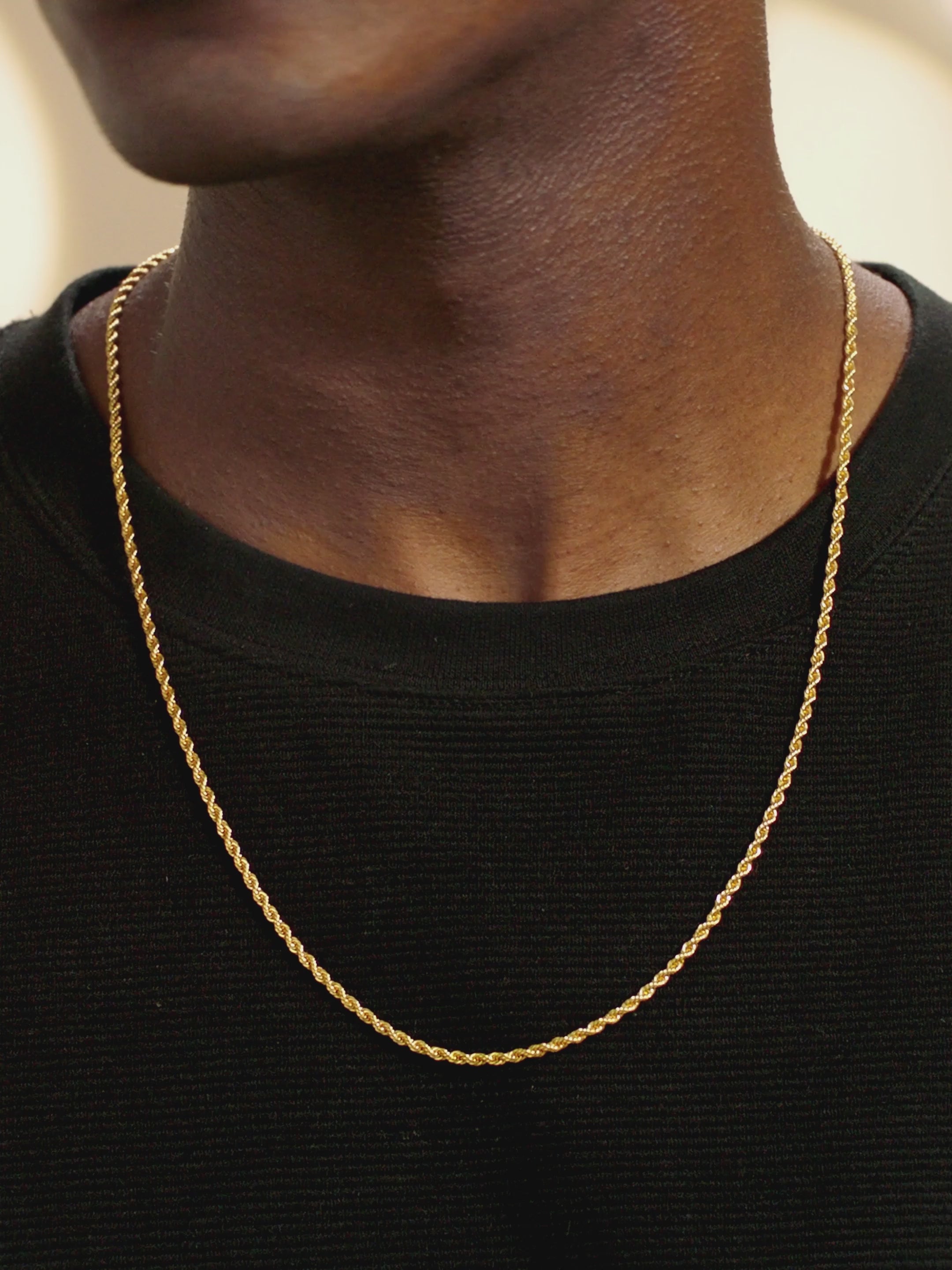 Rope Chain-2.5MM - Gold