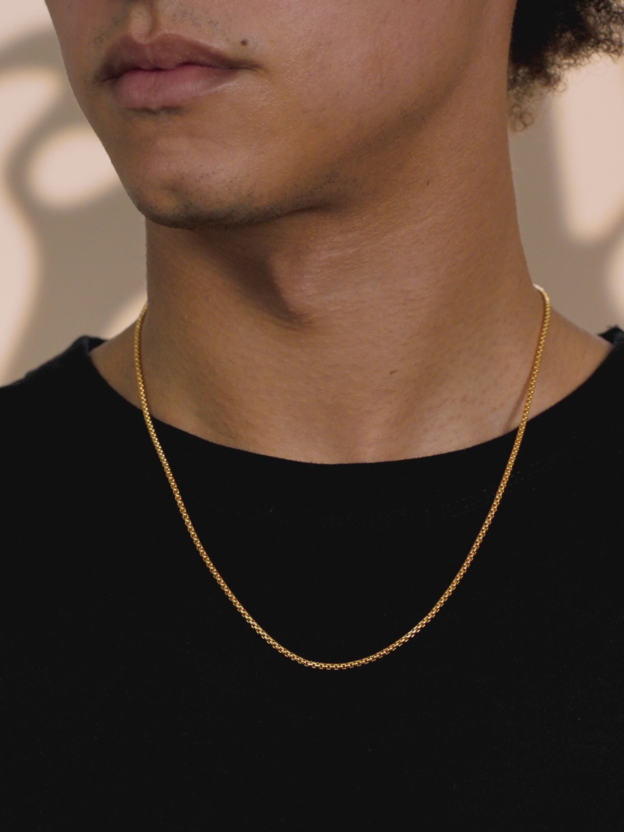 Round Box Chain -2MM - Gold