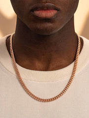 Cuban Link Chain -5MM - Rose Glod