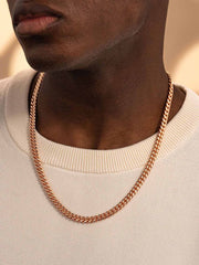 Cuban Link Chain -5MM - Rose Glod