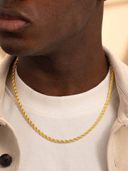 Rope Chain-4MM - Gold