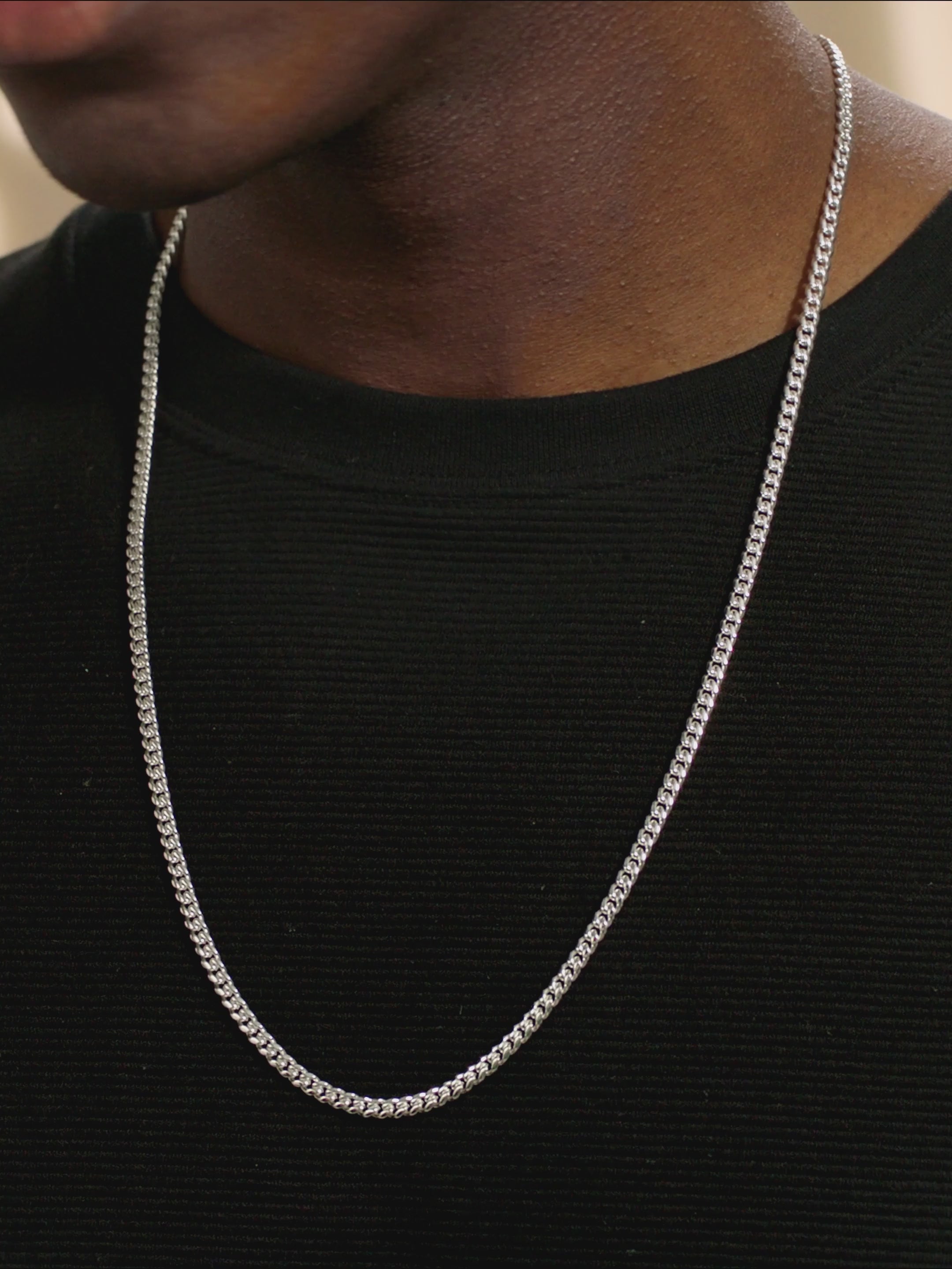 Cuban Link Chain-3MM - Silver